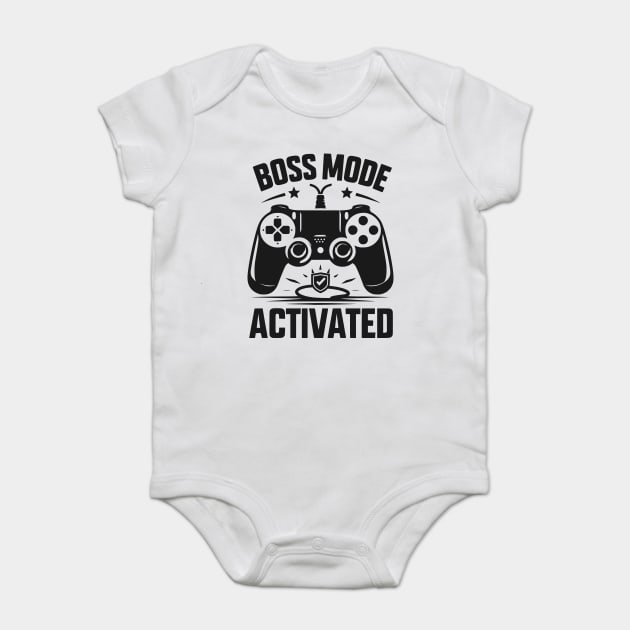 Boss Mode Activated Baby Bodysuit by Frank Ring